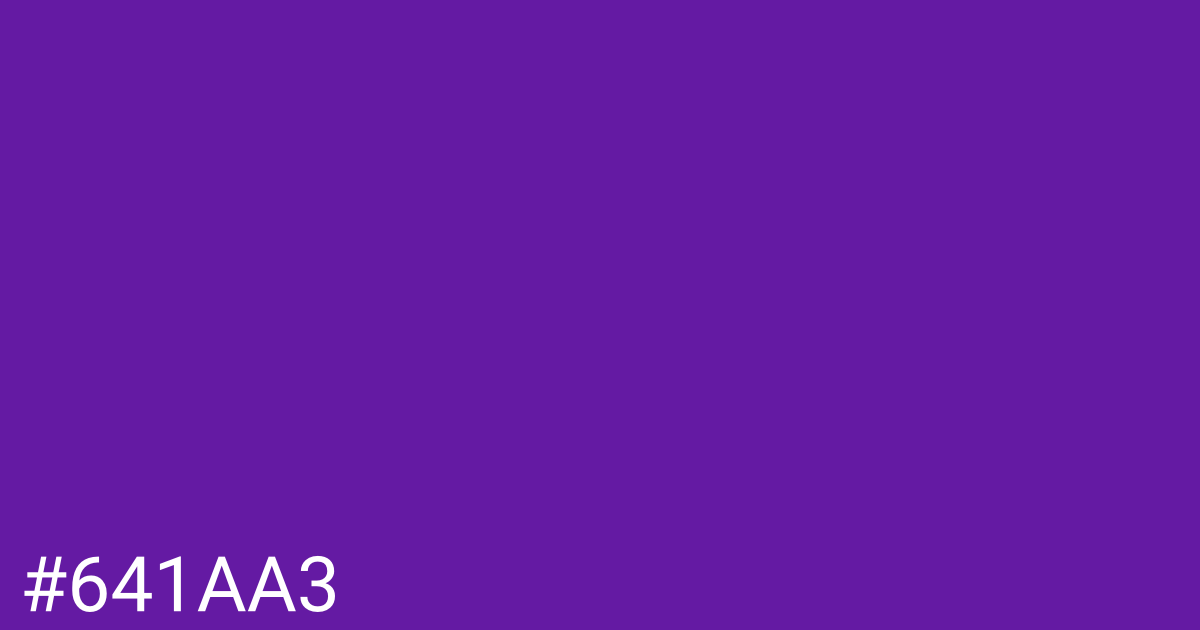 Hex color #641aa3 graphic