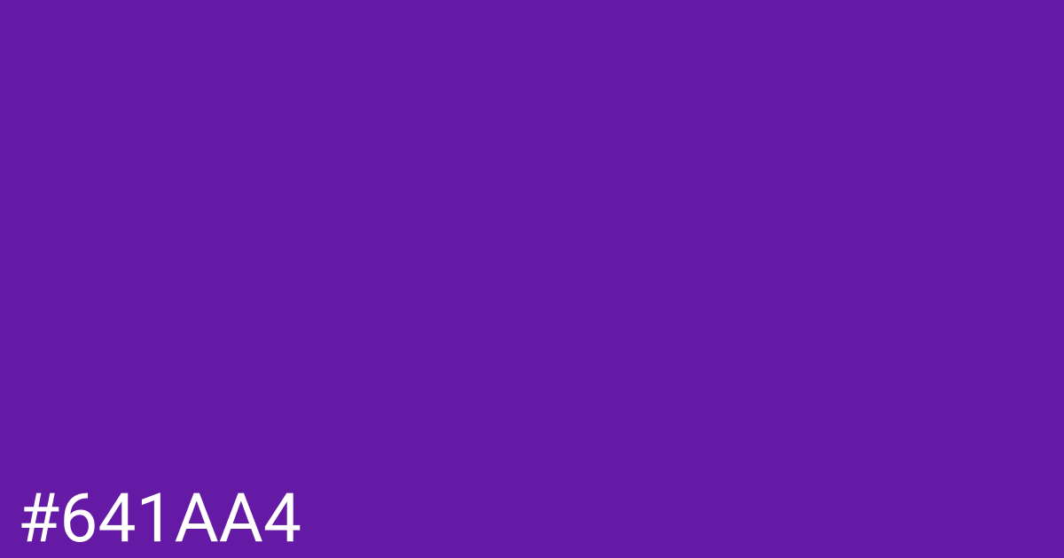 Hex color #641aa4 graphic