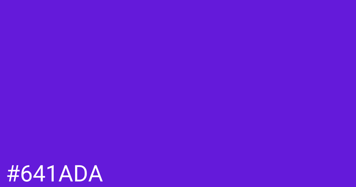 Hex color #641ada graphic