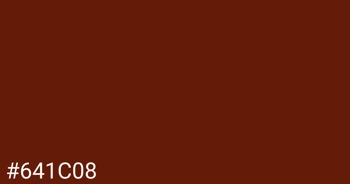 Hex color #641c08 graphic