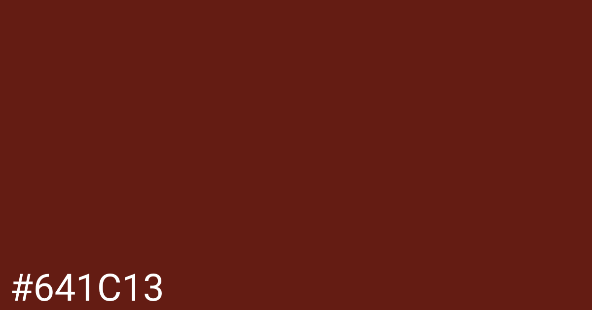 Hex color #641c13 graphic