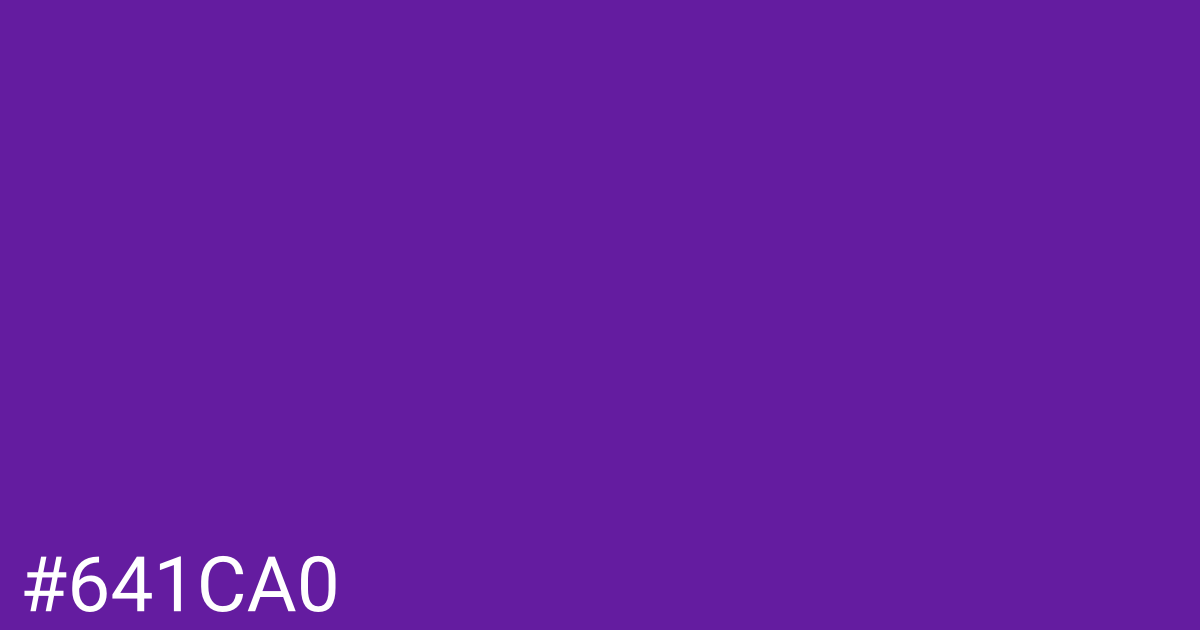 Hex color #641ca0 graphic