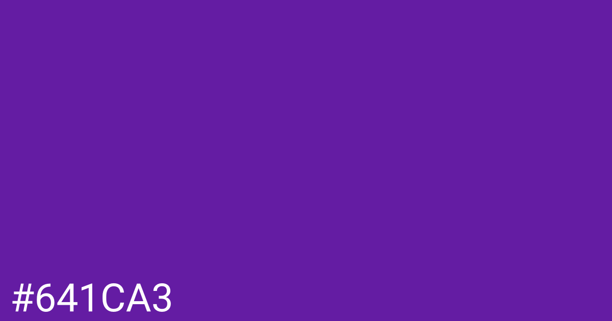 Hex color #641ca3 graphic