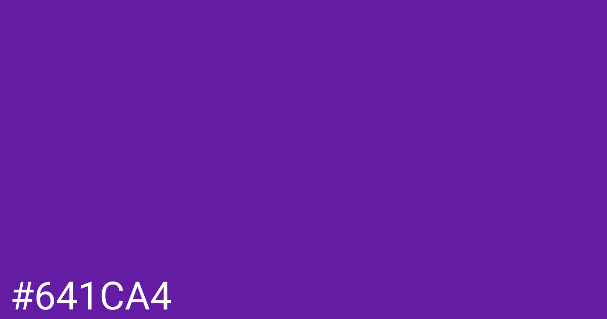 Hex color #641ca4 graphic