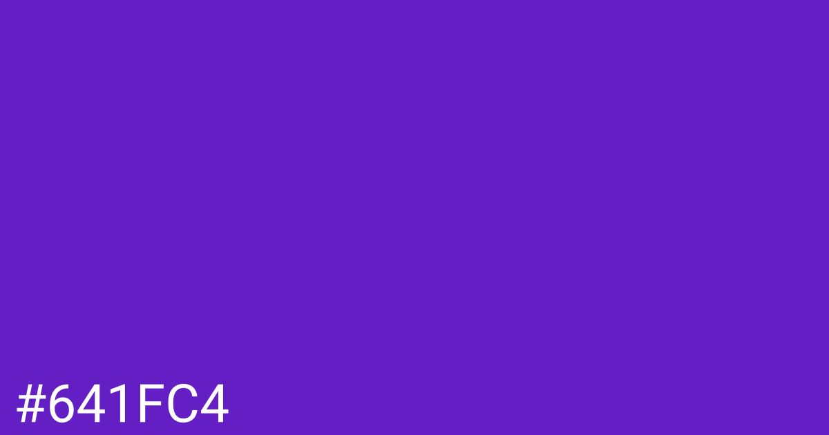 Hex color #641fc4 graphic