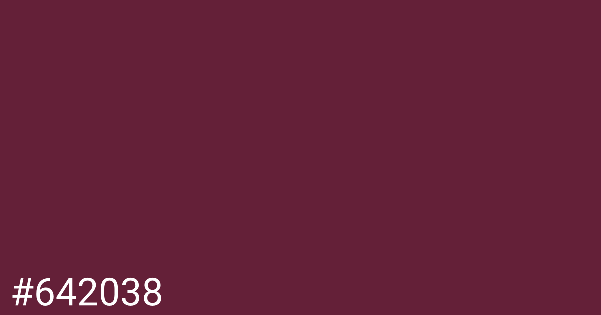 Hex color #642038 graphic