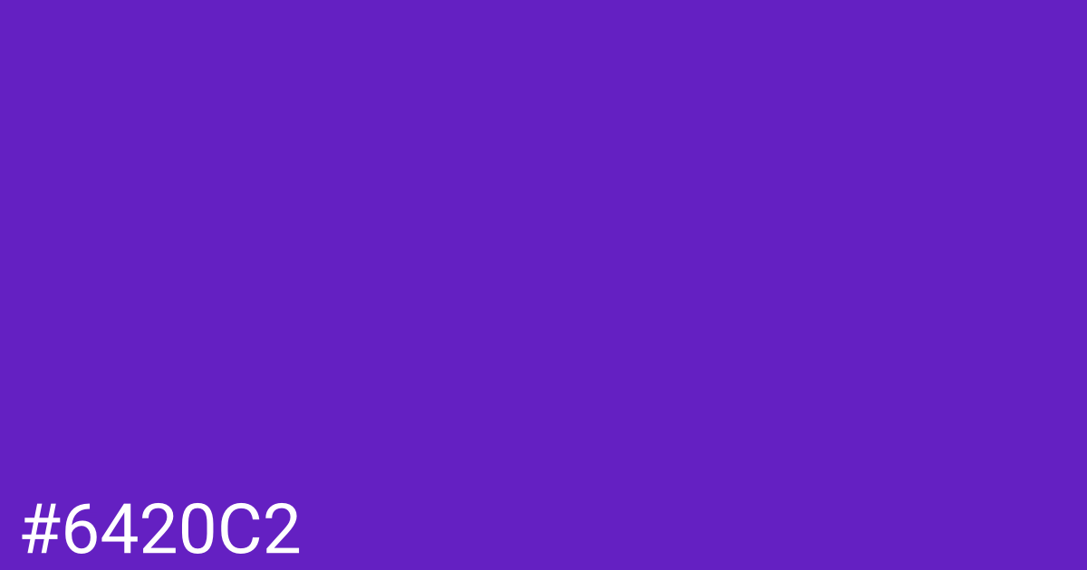 Hex color #6420c2 graphic