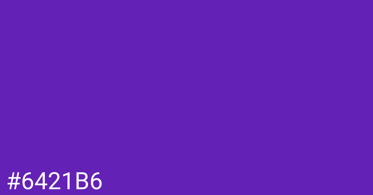 Hex color #6421b6 graphic