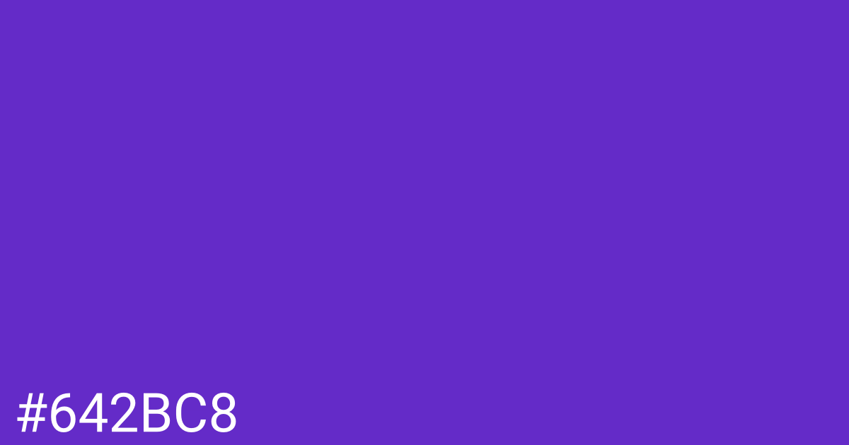 Hex color #642bc8 graphic
