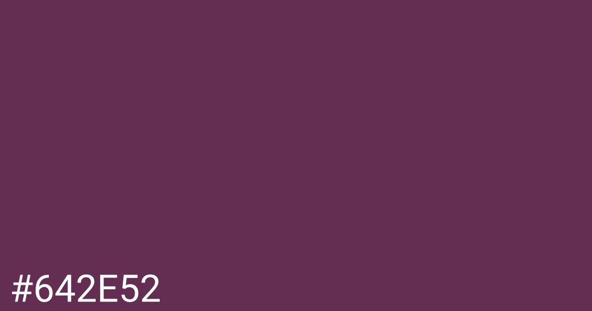 Hex color #642e52 graphic