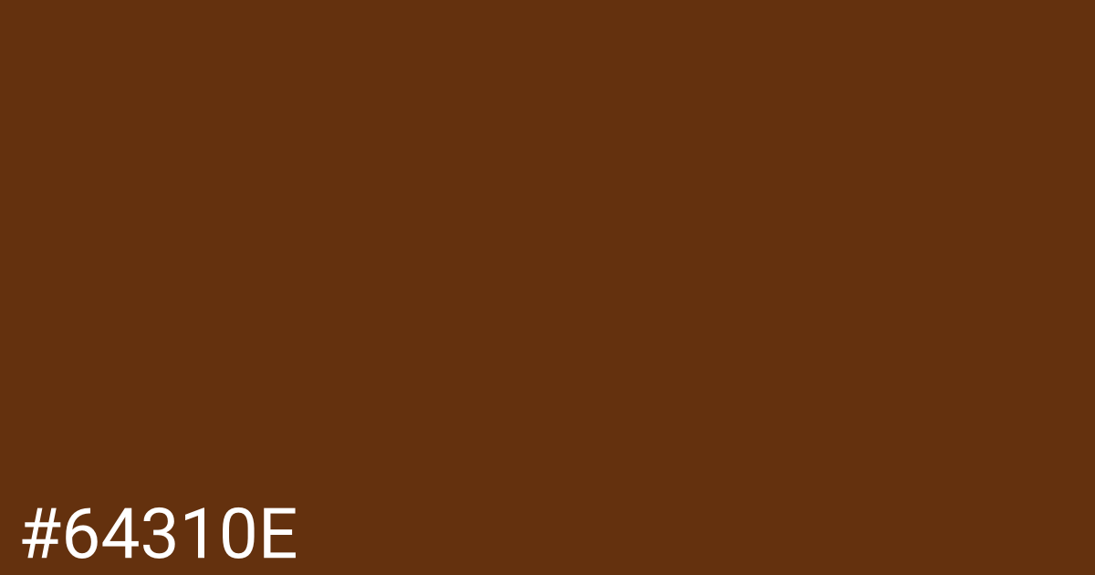 Hex color #64310e graphic