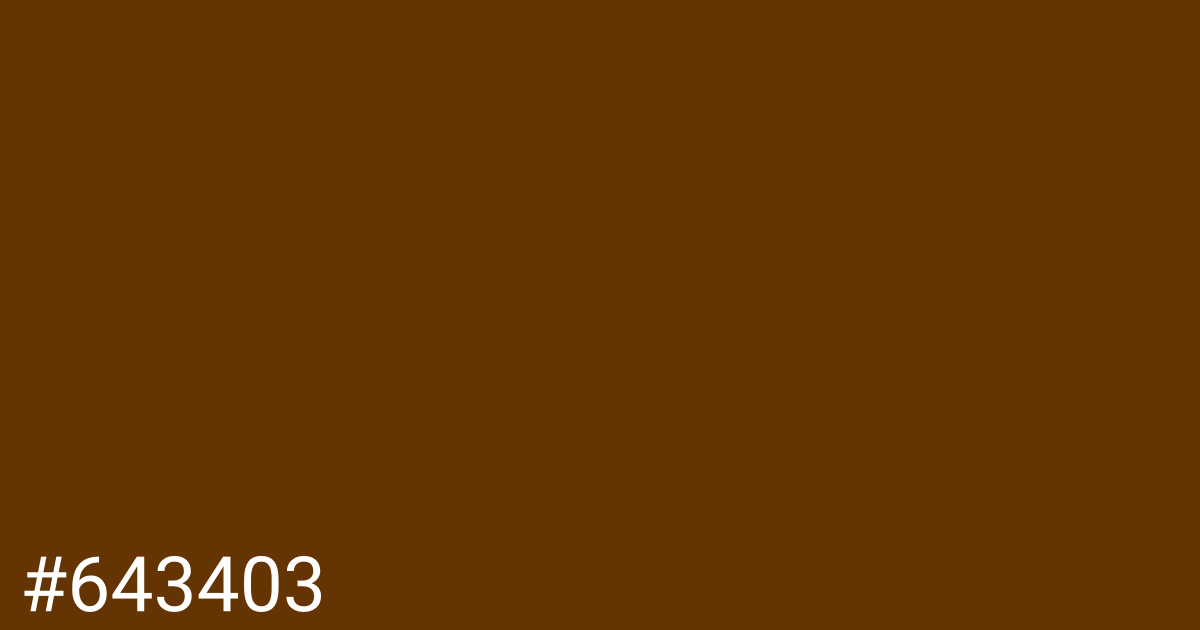 Hex color #643403 graphic