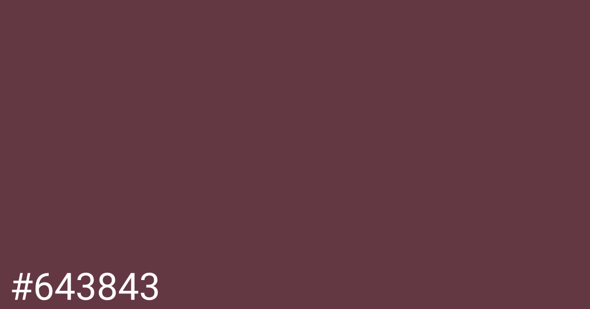 Hex color #643843 graphic