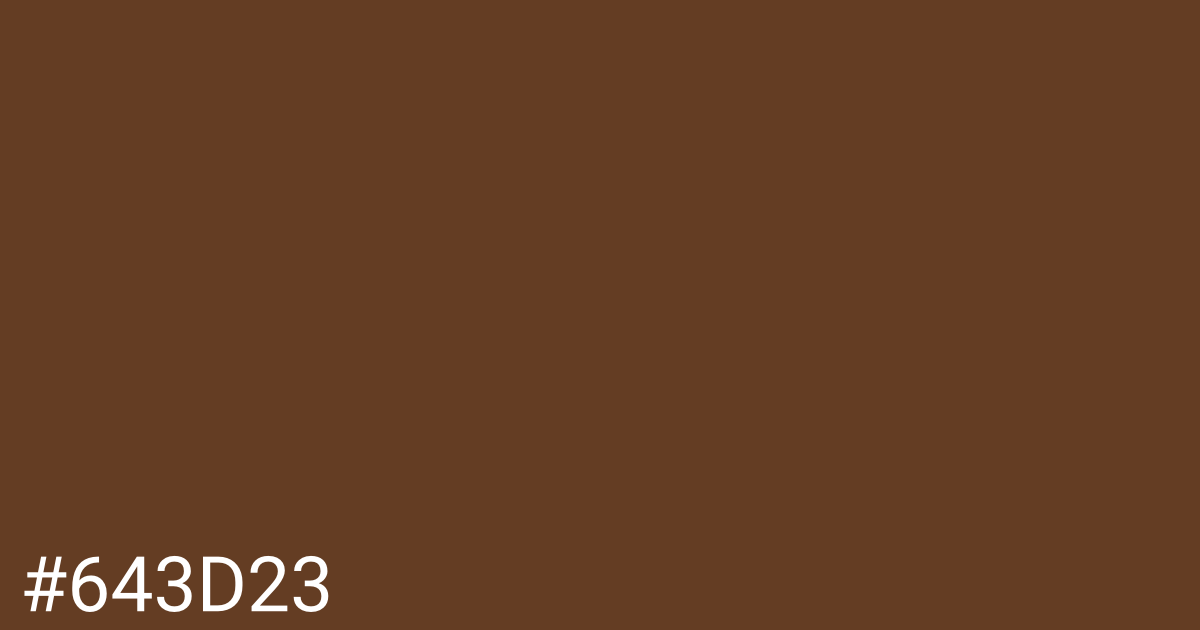 Hex color #643d23 graphic