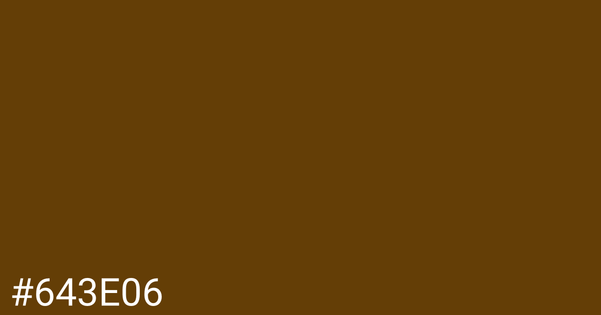 Hex color #643e06 graphic