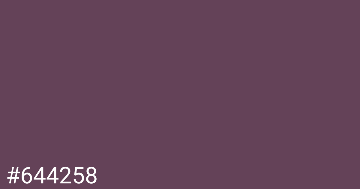 Hex color #644258 graphic