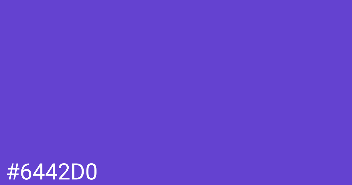 Hex color #6442d0 graphic