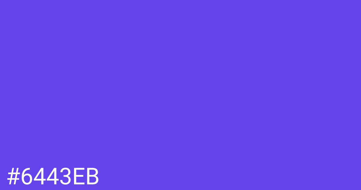 Hex color #6443eb graphic