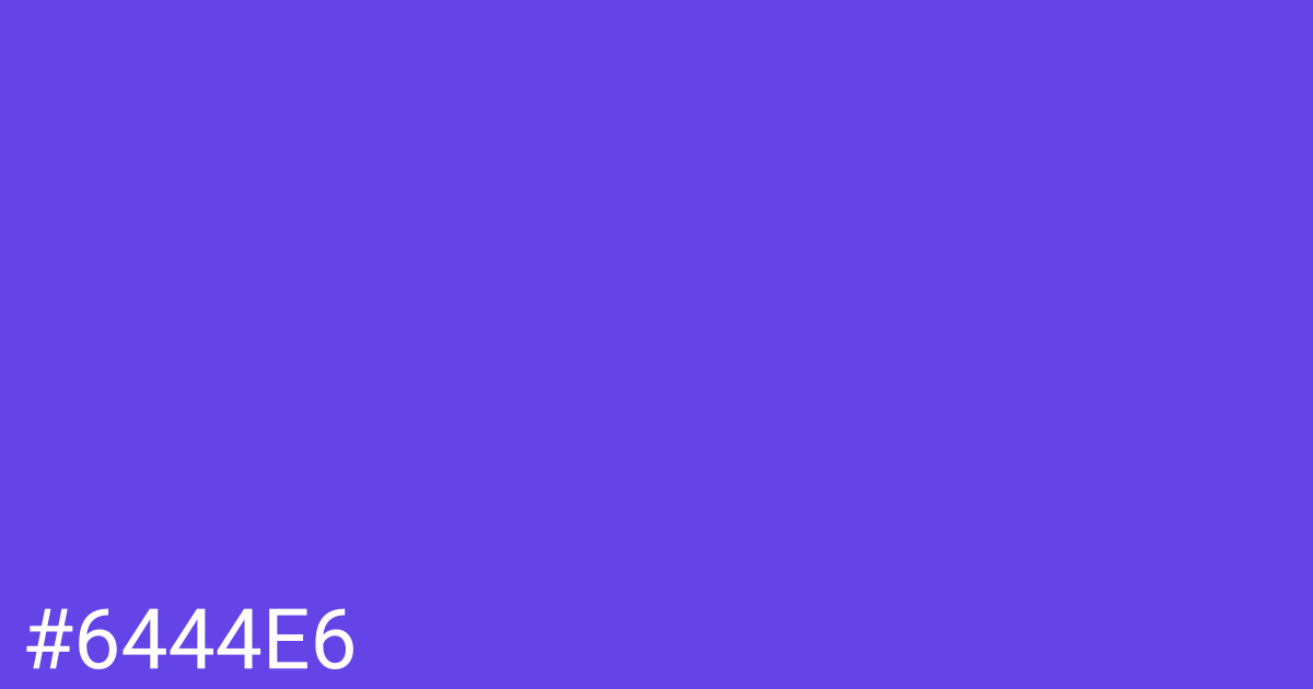 Hex color #6444e6 graphic