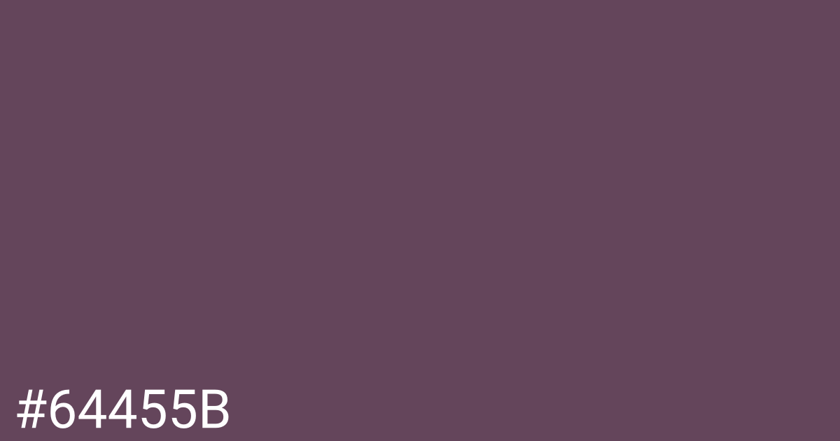 Hex color #64455b graphic