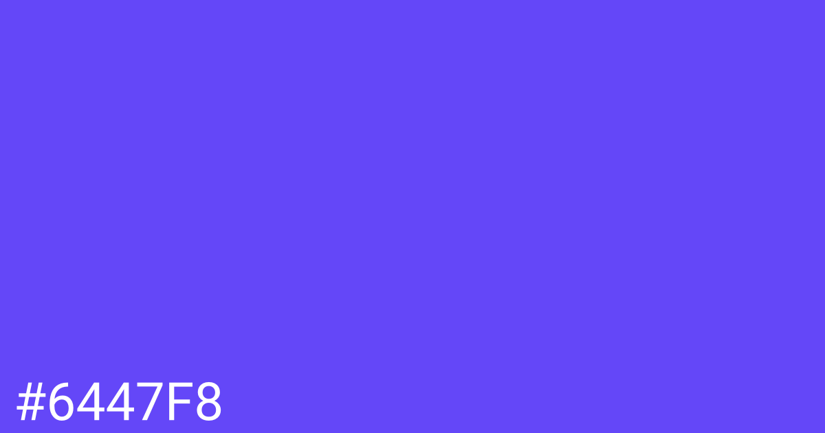 Hex color #6447f8 graphic