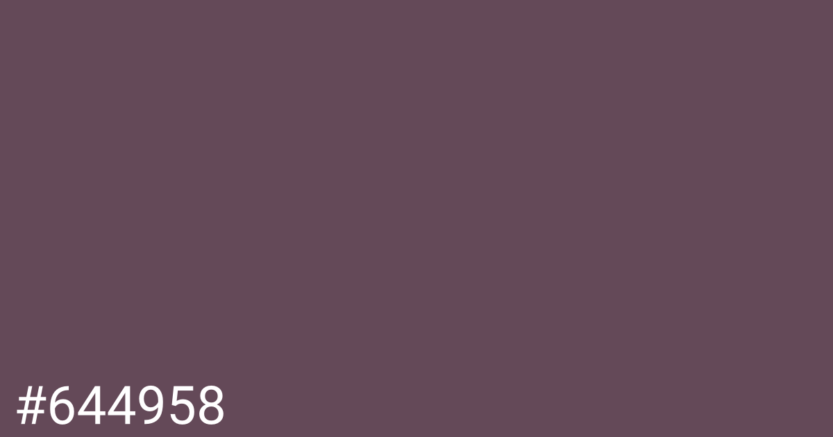 Hex color #644958 graphic