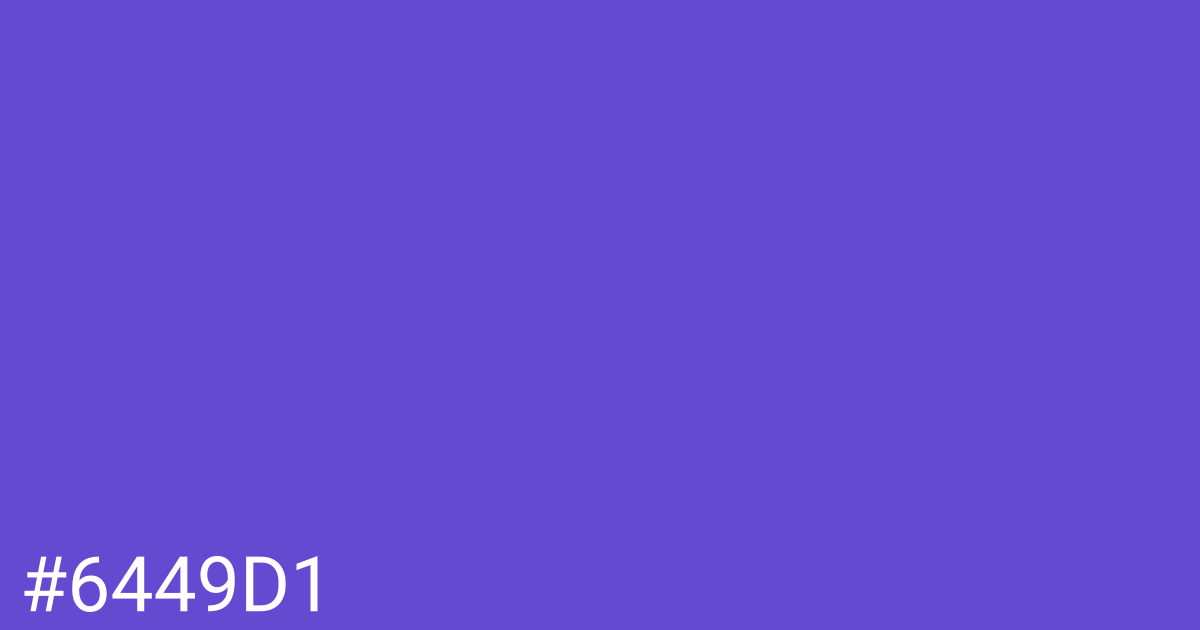 Hex color #6449d1 graphic