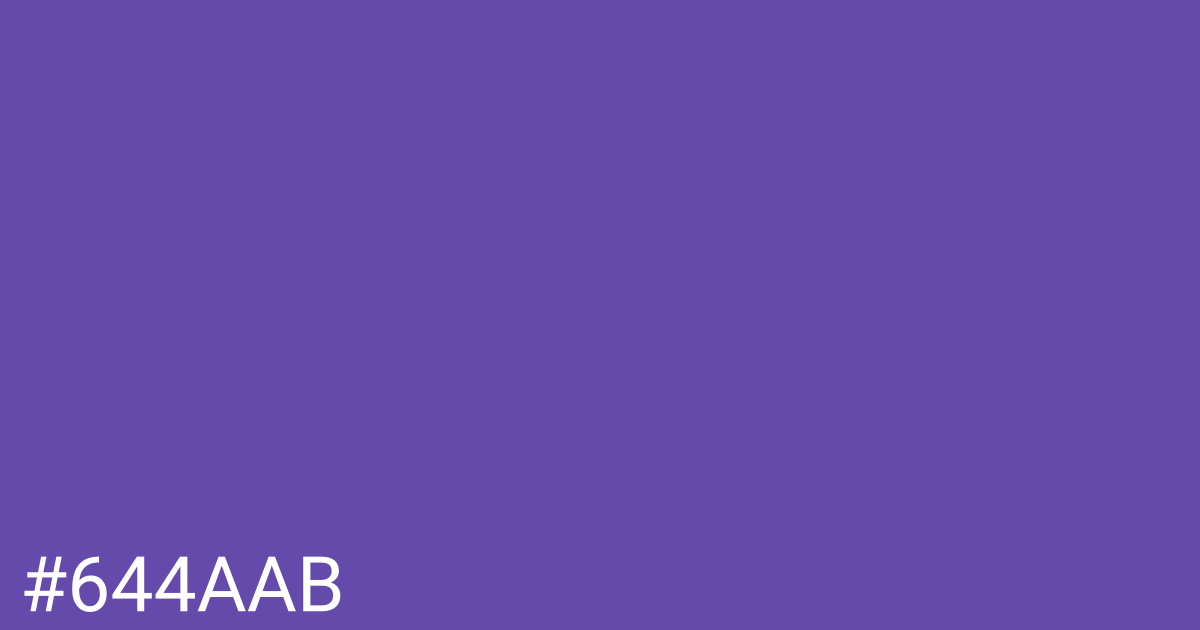 Hex color #644aab graphic