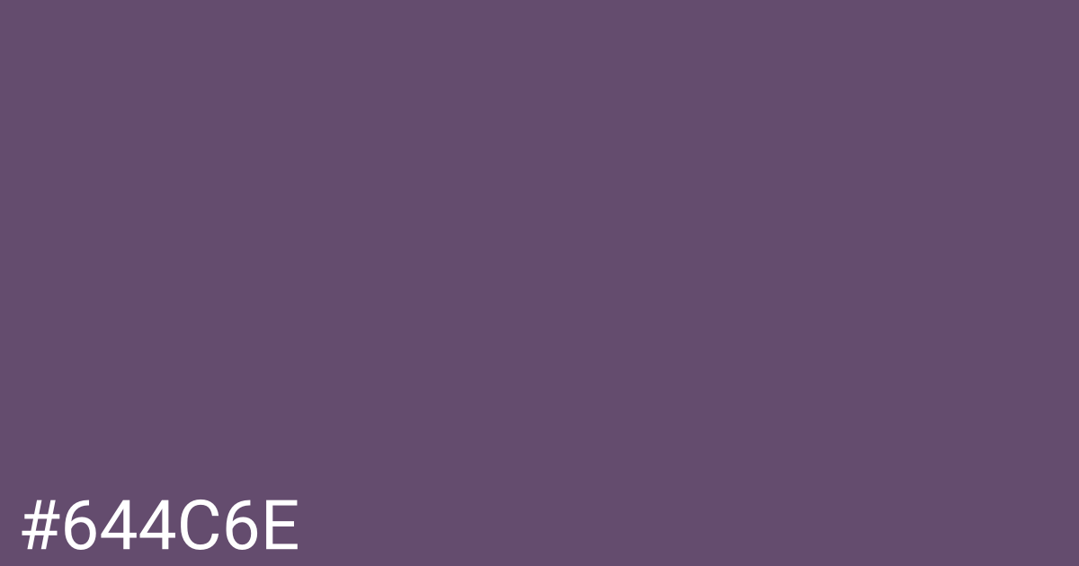 Hex color #644c6e graphic