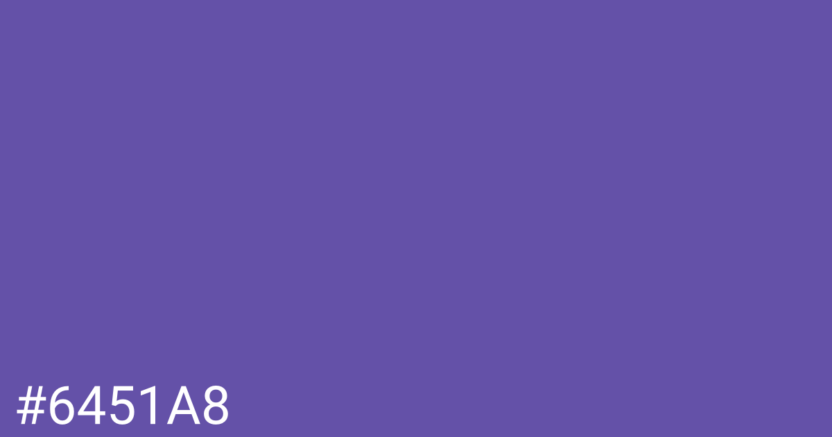 Hex color #6451a8 graphic