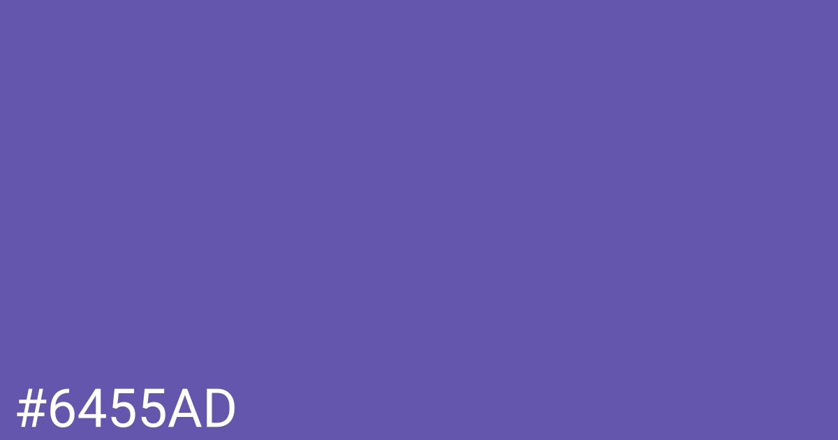 Hex color #6455ad graphic