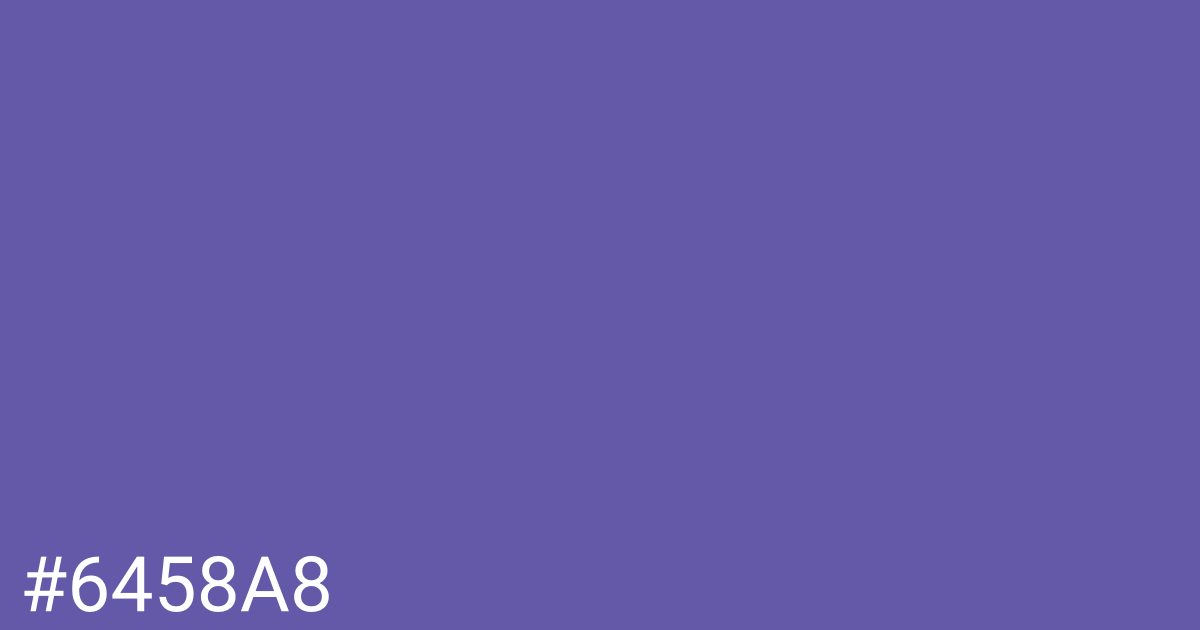 Hex color #6458a8 graphic