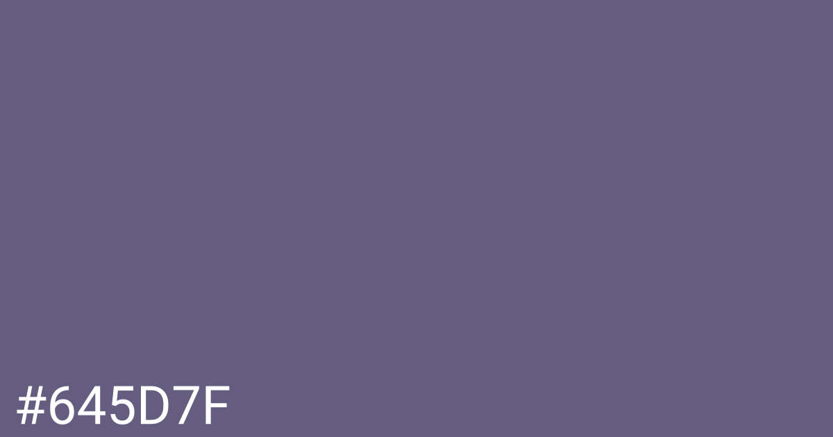 Hex color #645d7f graphic