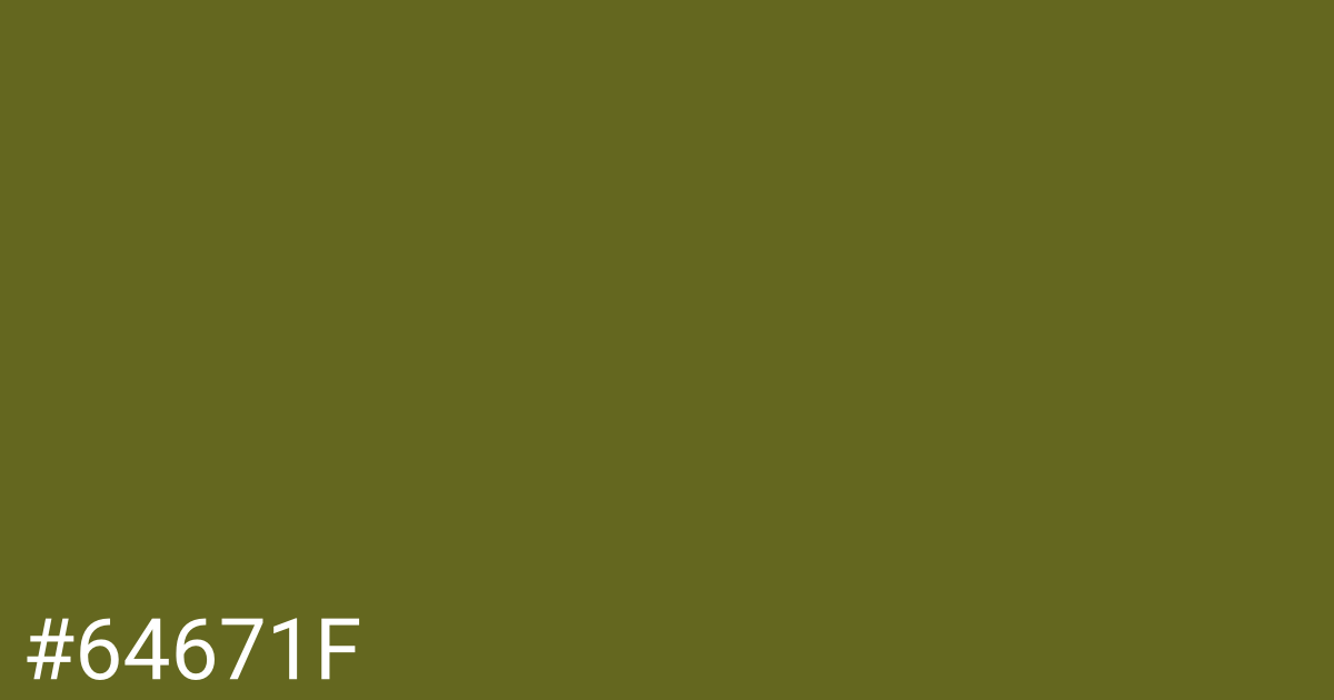 Hex color #64671f graphic