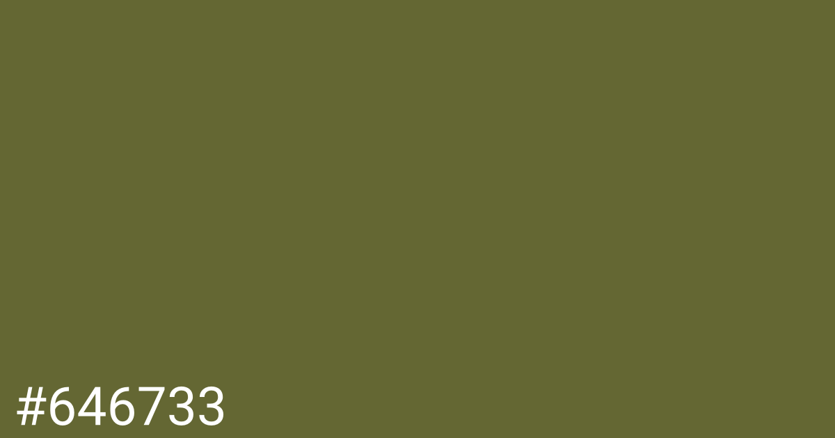 Hex color #646733 graphic