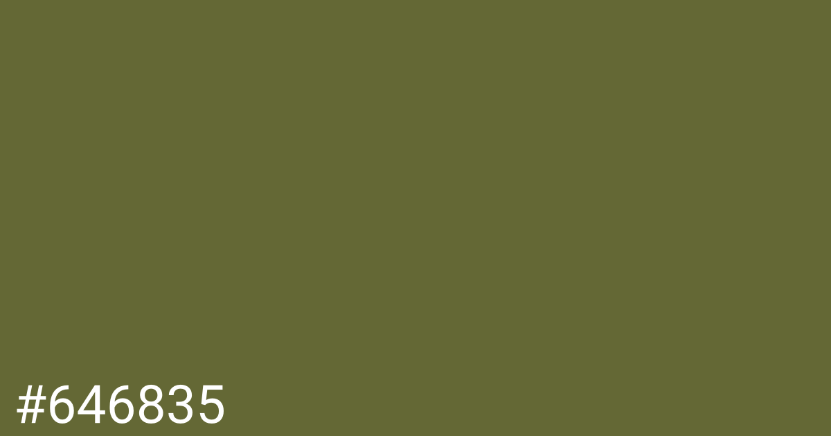 Hex color #646835 graphic