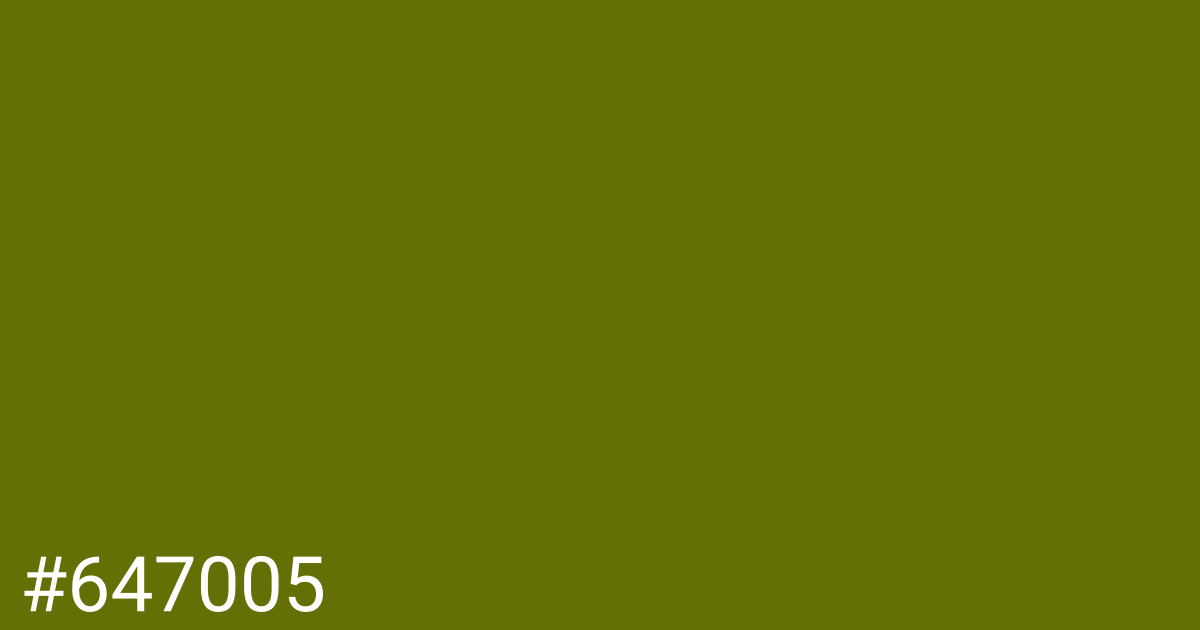 Hex color #647005 graphic