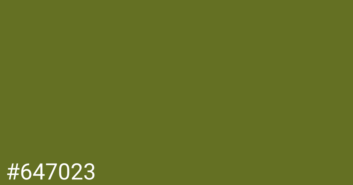 Hex color #647023 graphic