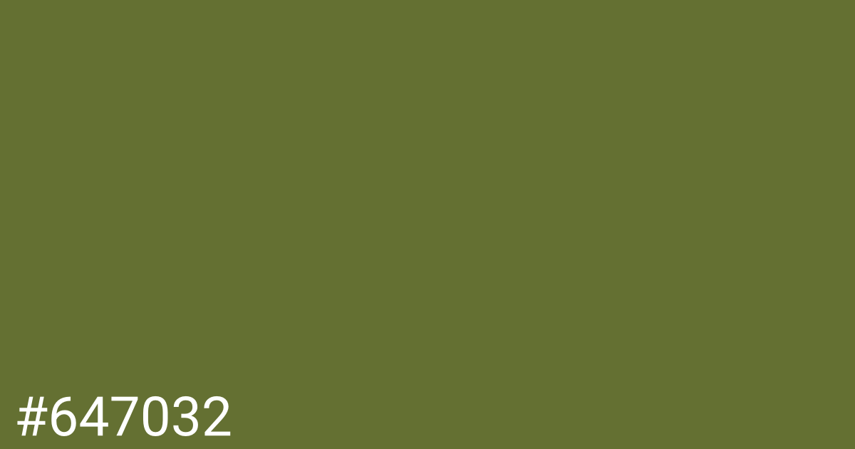 Hex color #647032 graphic