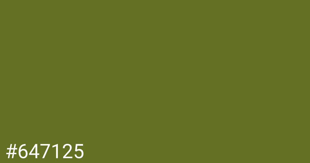 Hex color #647125 graphic