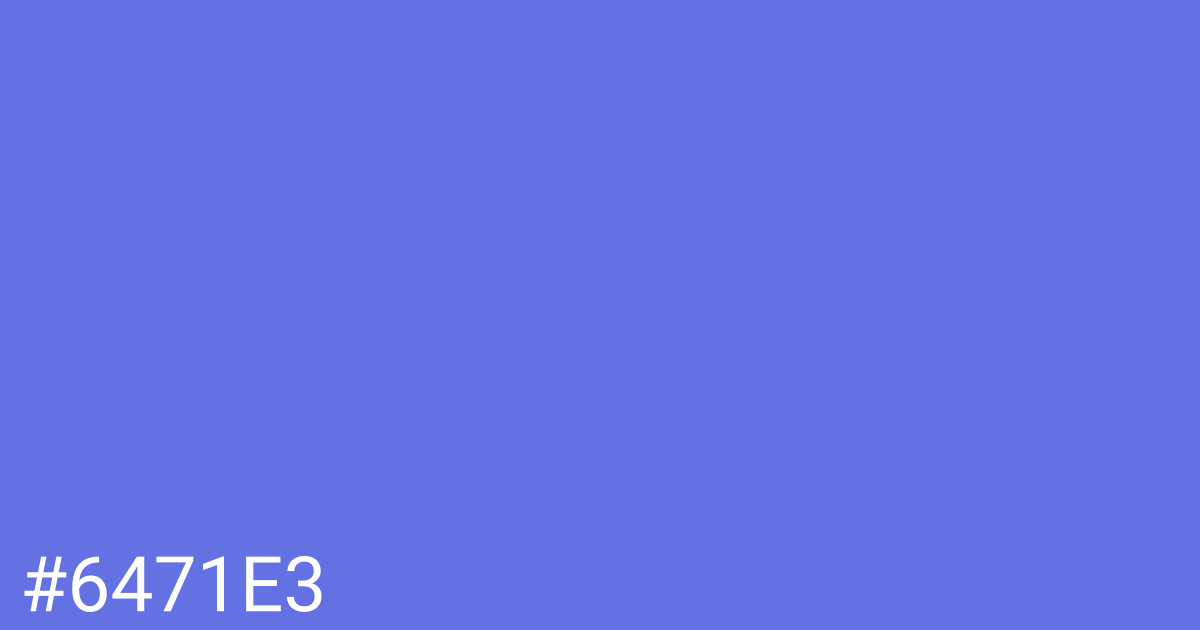 Hex color #6471e3 graphic