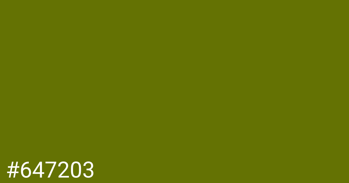 Hex color #647203 graphic