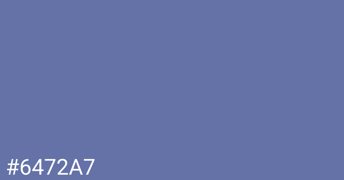 Hex color #6472a7 graphic
