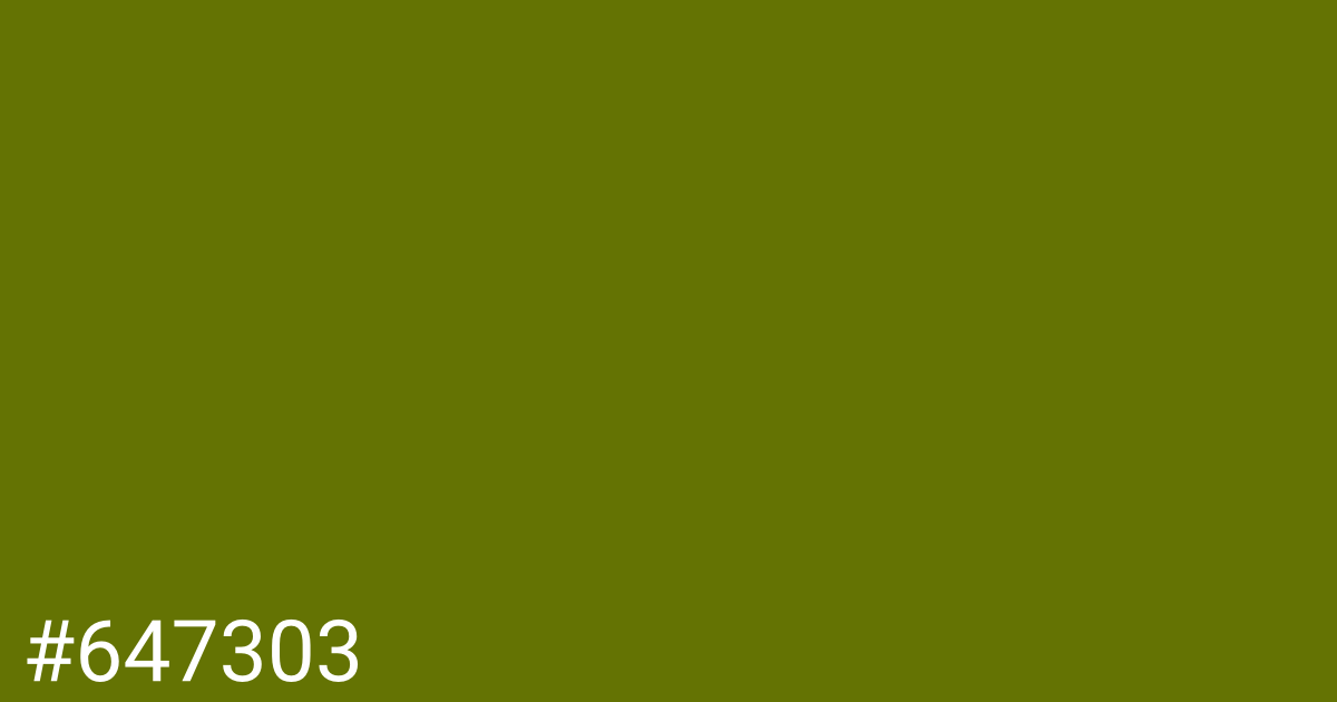 Hex color #647303 graphic
