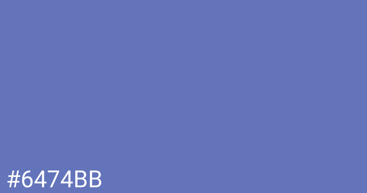 Hex color #6474bb graphic