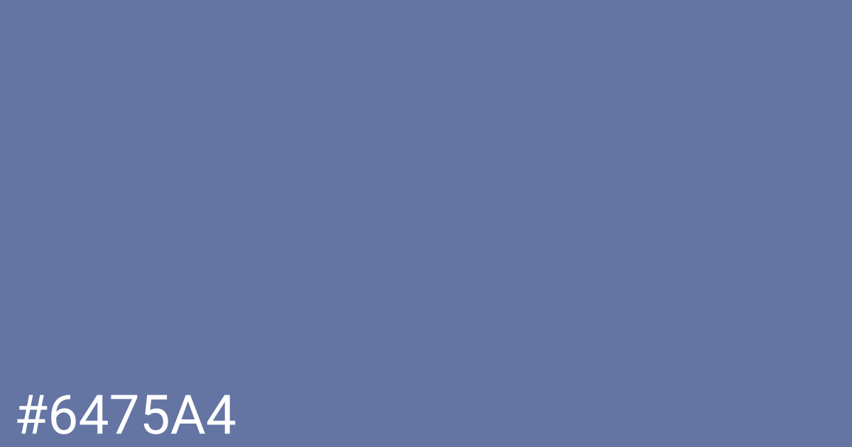 Hex color #6475a4 graphic
