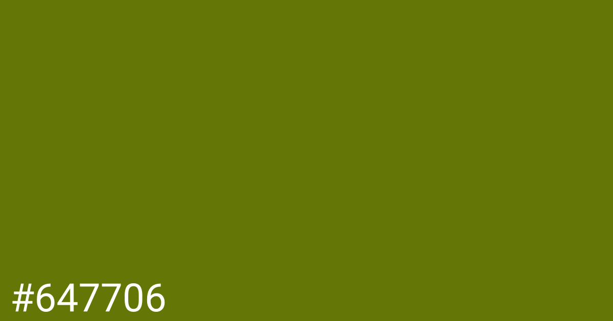 Hex color #647706 graphic