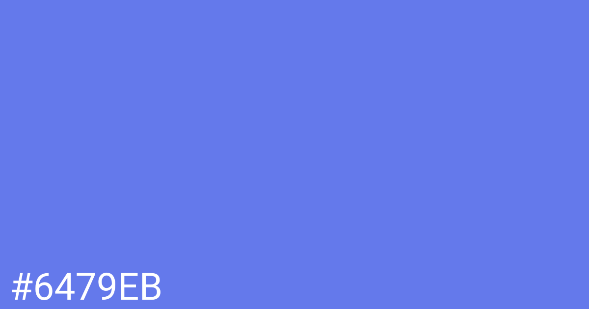 Hex color #6479eb graphic