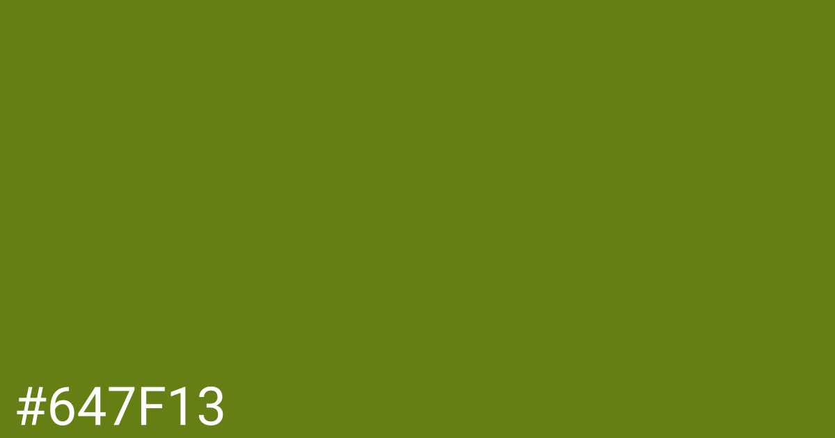 Hex color #647f13 graphic