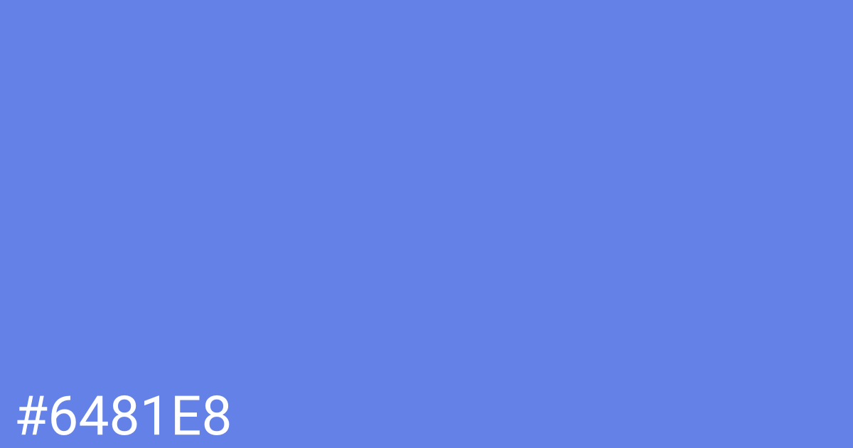 Hex color #6481e8 graphic